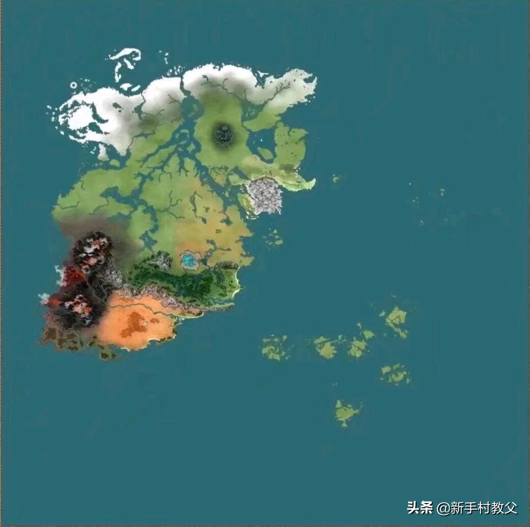 原神：提瓦特7国地图疑似曝光，至冬大得过分，火国是被烤糊了？