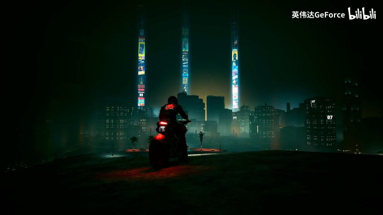 《赛博朋克2077》全景光追新演示 夜之城美丽生动