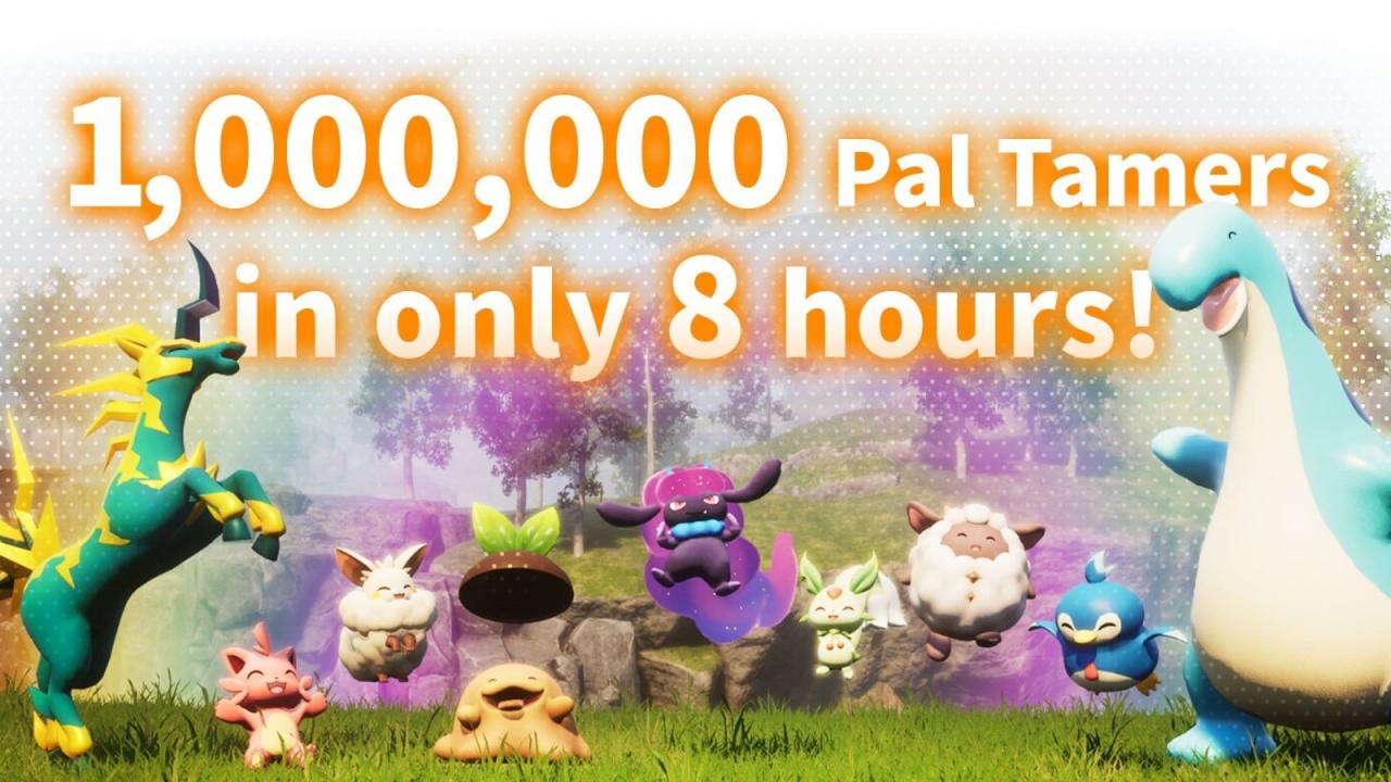 《幻兽帕鲁》8小时内卖出100万份 宝可梦题材潜力大