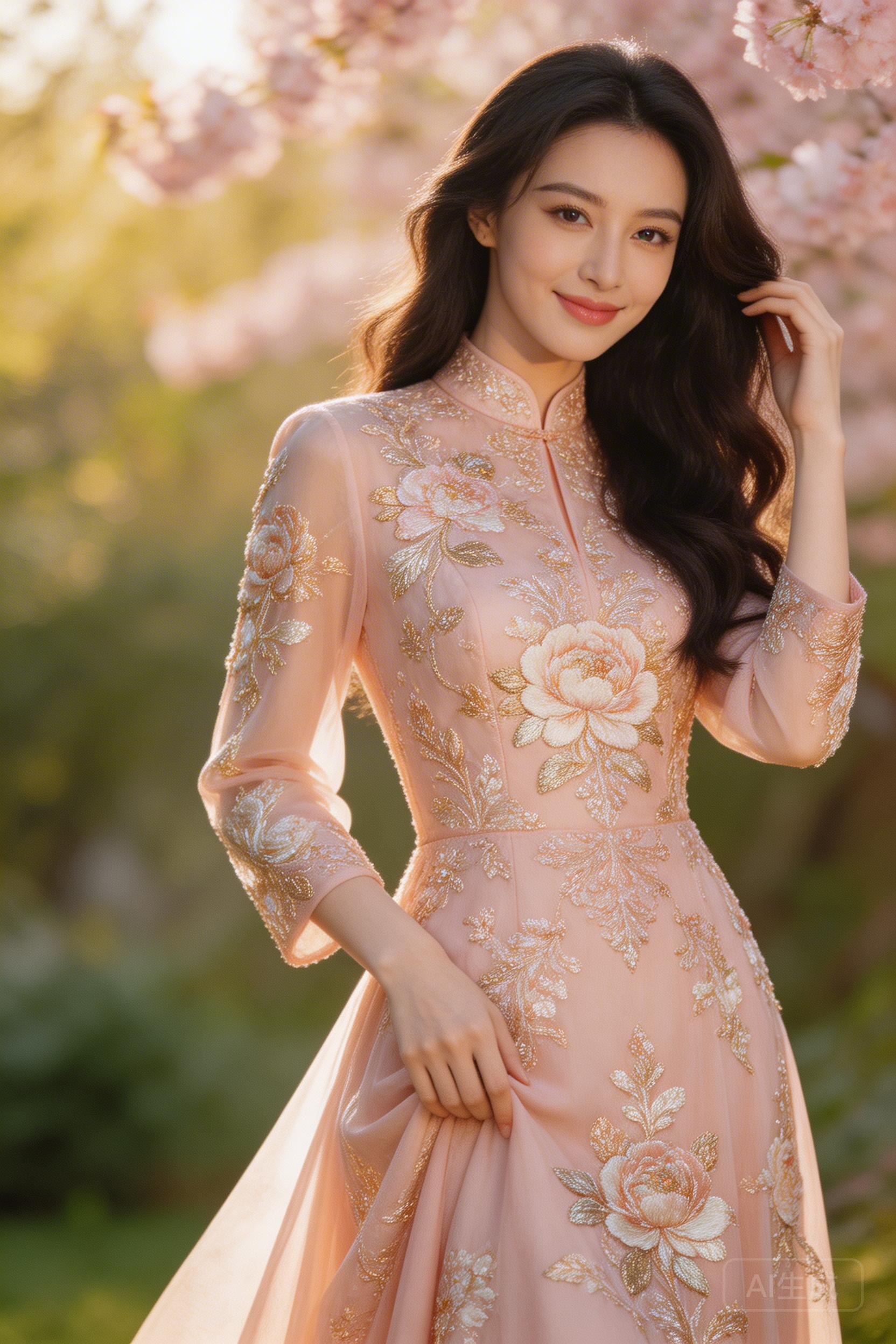 徐璐穿挂脖刺绣裙露精致美背！水乡漫步温婉又雅致，引发热议