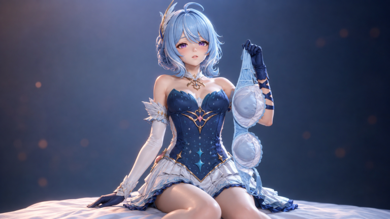 星蓝羽梦：冷暖微光中的冰羽少女