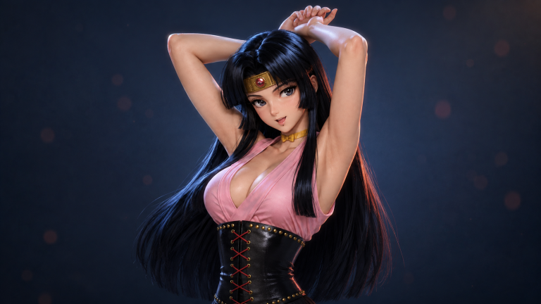 月辉战姬辉夜：绯色月光下的英姿