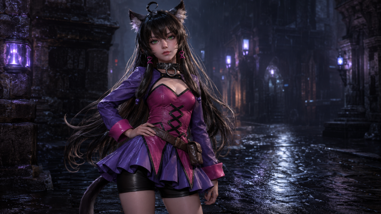 紫月猫影：雨夜巡行
