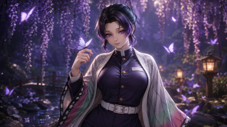 紫藤蝶影：胡蝶忍的月夜微光