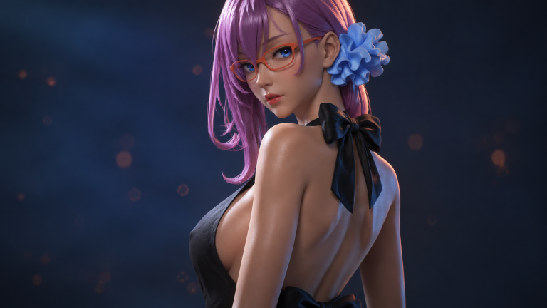 绯紫镜影·蓝花回眸