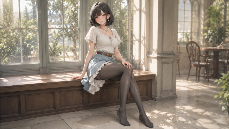花房晨光里的静谧回眸