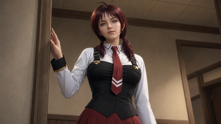 蔷薇十字会的绯发双马尾少女