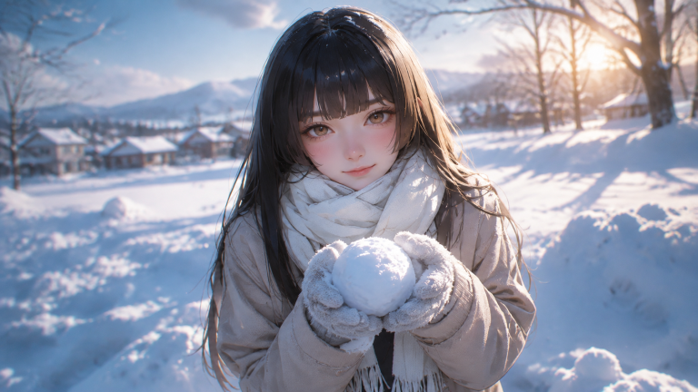 雪映初心：冬日掌心的温柔