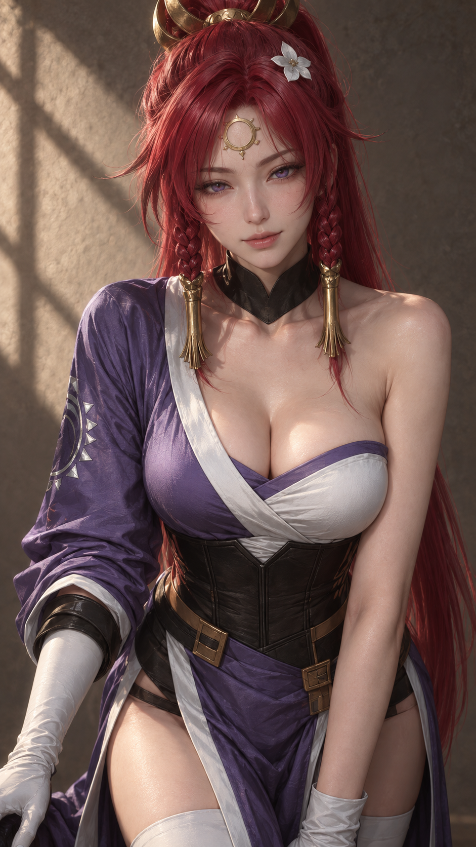 绯发映暖阳
