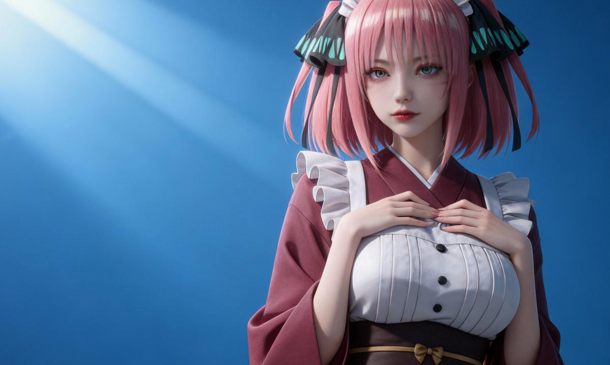 女仆装高挑少女 3D数字人写实壁纸