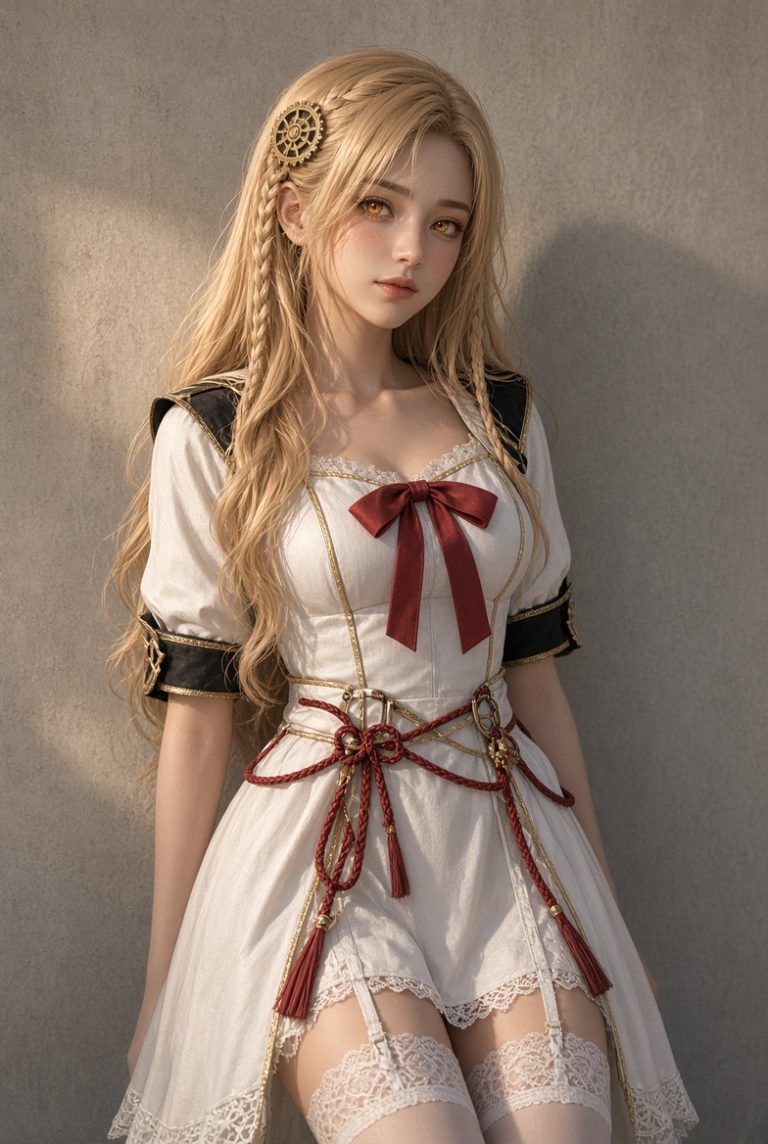 午后暖光中的金瞳少女